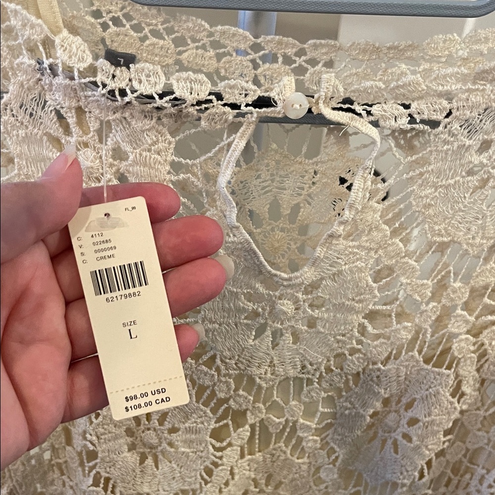 Anthropologie Cream Crochet Lace Blouse - Picture 5 of 7